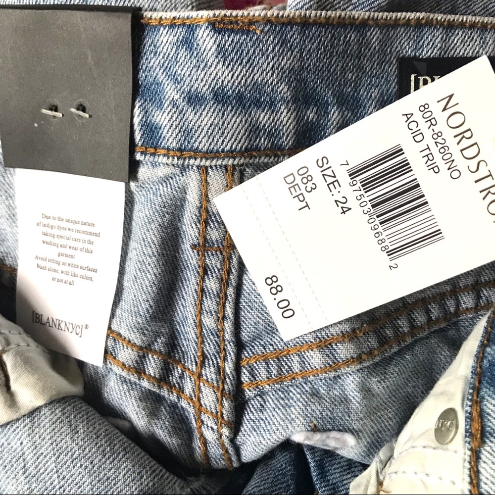 NWT Blank NYC Acid Trip Distressed Mom Jean Shorts - Picture 5 of 6